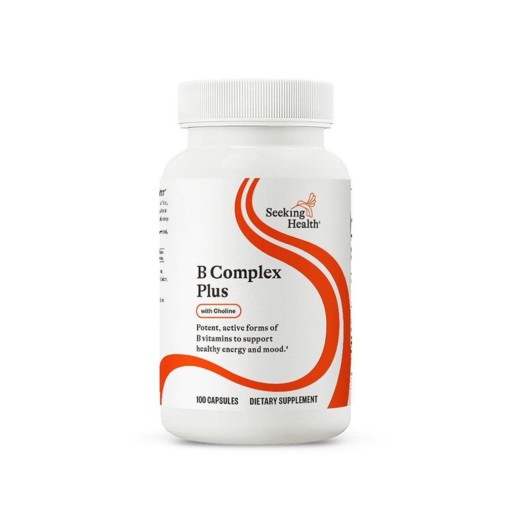 Sağlık B Kompleksi Plus - Choline & Riboflavin ile B Kompleks Supplement - Beyin Sağlığı, Digestion, & Energy - 100 Capsulestion
