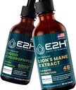 E2H: Sıvı Chlorophyll ve Lion's Mane Mushroom | Vegan, Non-GMO - 2 Fl Oz Her (4 Fl Oz Total) - Schen