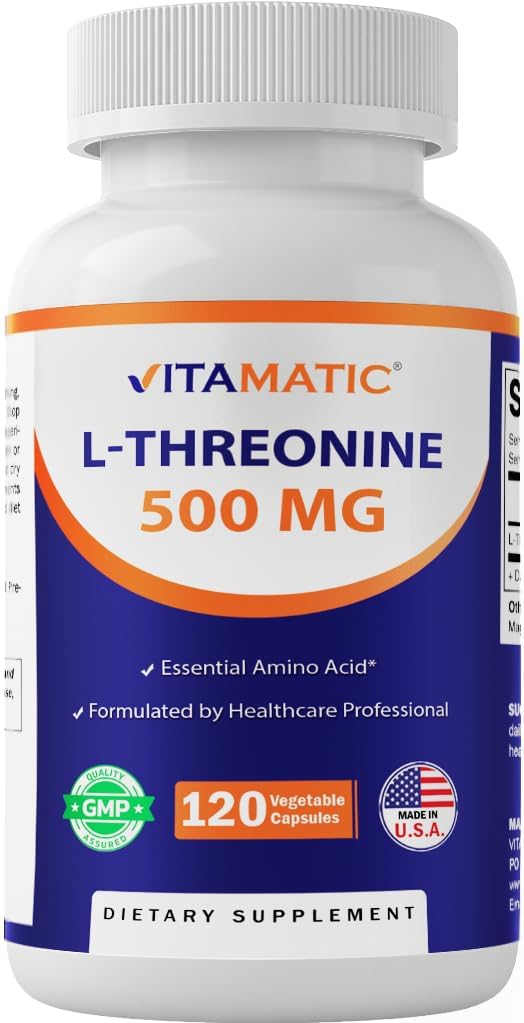 Vitamatic L-Threonine 500 mg - 120 Sebze Kapsülleri Sağlıklı Yaşamcı, Cardiovascular & Yapısal Fonksiyonlar