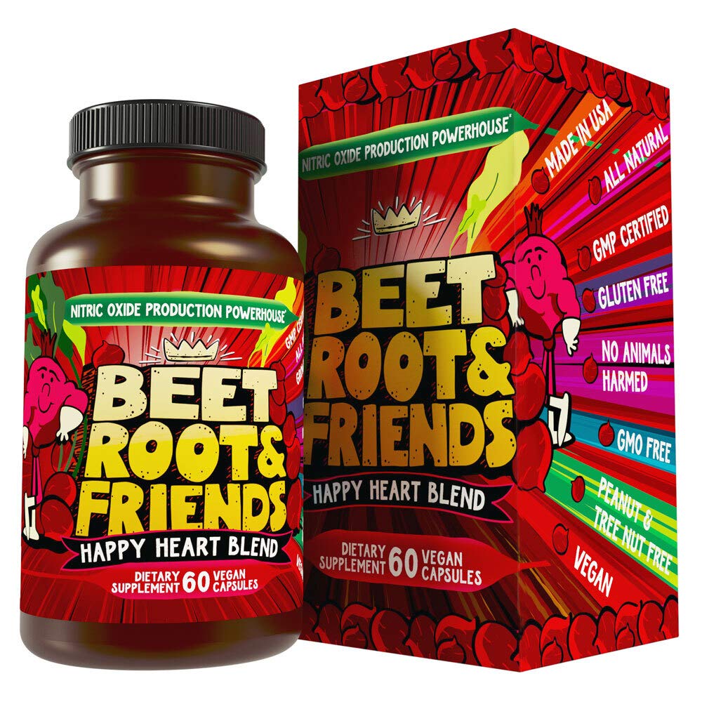 Beet Root Capsules - Circulation, Heart-Healthy Energy - w Grape Tohumksiyon & BTC 60 Kont Vegan