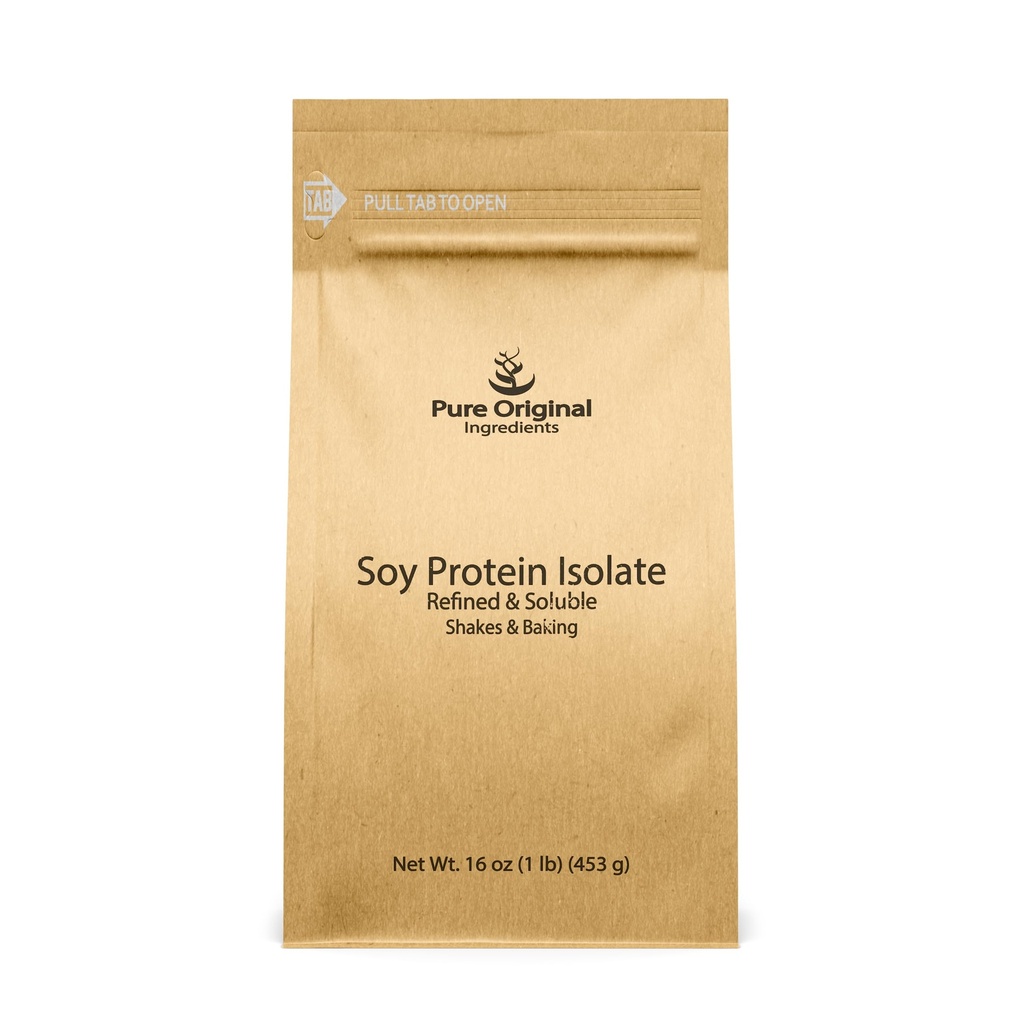 PURE ORIGINAL INGREDIENTS Soy proteini, Her zaman Pure, No Fillers veya Katkılar (1 Pound)