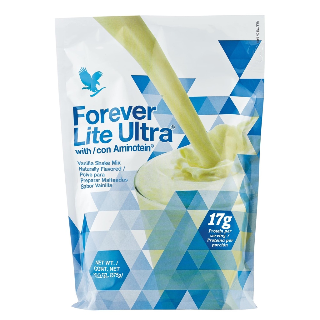 Forever Living - Forever Lite Ultra Vanilla Protein Shake Mix with Aminotein - Low Carb Drink for Lean Muscle Mass & Support Healthy Nutrition - 13.2 oz