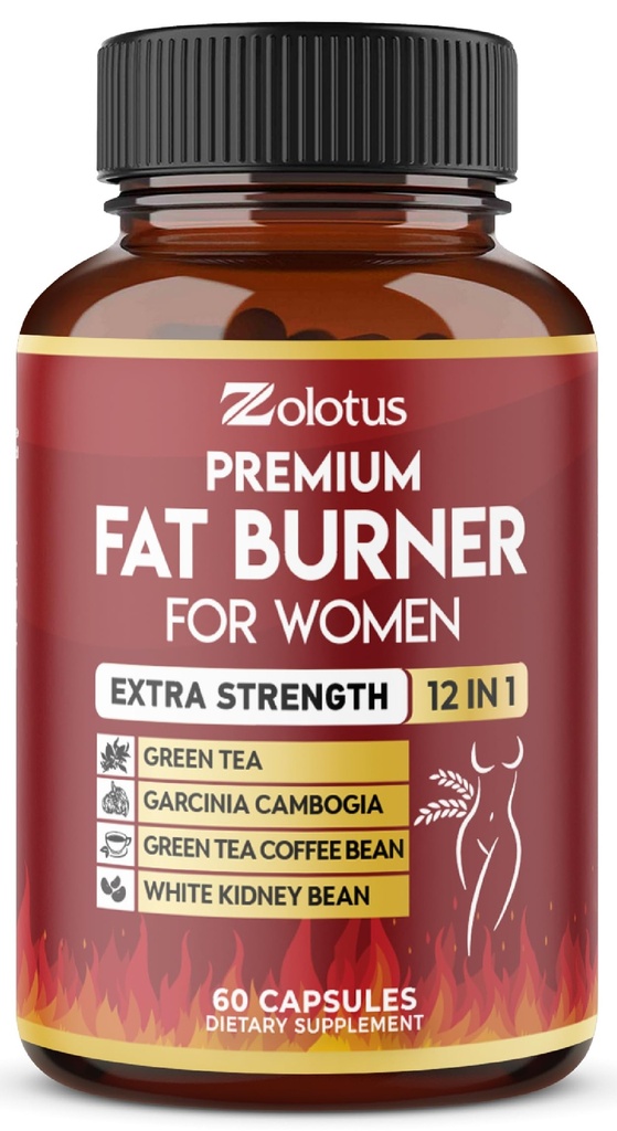 Premium Weight Loss Pills for Women, 2 Months Supply, The Best Belly Fat Burners for Women and Men, Metabolism Booster, Energy Pills, Highest Potency with Green Tea Extract 98%