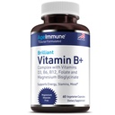 AgeImmune Vitamin B Kompleksi D3 B12 B6 Magnezyum Bisglycinate ve Folate as Metilfolate - Doktor Formulated Me Kompleks Tamam - 60 Capsules - Niacin