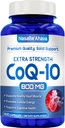 CoQ10 800mg Capsules | Vegan Friendly Coenzyme Q10 800mg from Easy Absorption Ubiquinone Supplement for Skin Heart and Energy Support | Made in The USA in cGMP Facilities (100 Servings)