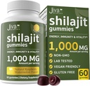 Jiva Botaniks Pure Shilajit From The Himalayas Gummies for Men & Women - Shilajit Gummies 1000 mg for Health Aging, Immune System & Normal Enerji Desteği - Sugar-Free, Vegan, 60 Count (kahkahraman)