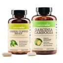 NatureWise Green Coffee Bean 800 mg ve Garcinia Cambogia 180 Capsules Kilo Hedefleri Desteği
