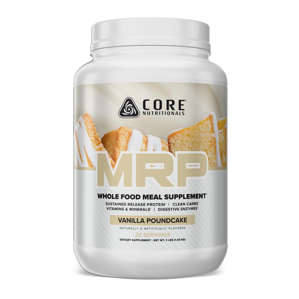 Core Nutritionals MRP Full Spectrum Meal modifikasyon | Whey proteini + Low Glymic Carb Mix | 27g Protein | 3 Pound (Vanilla Poundcake)