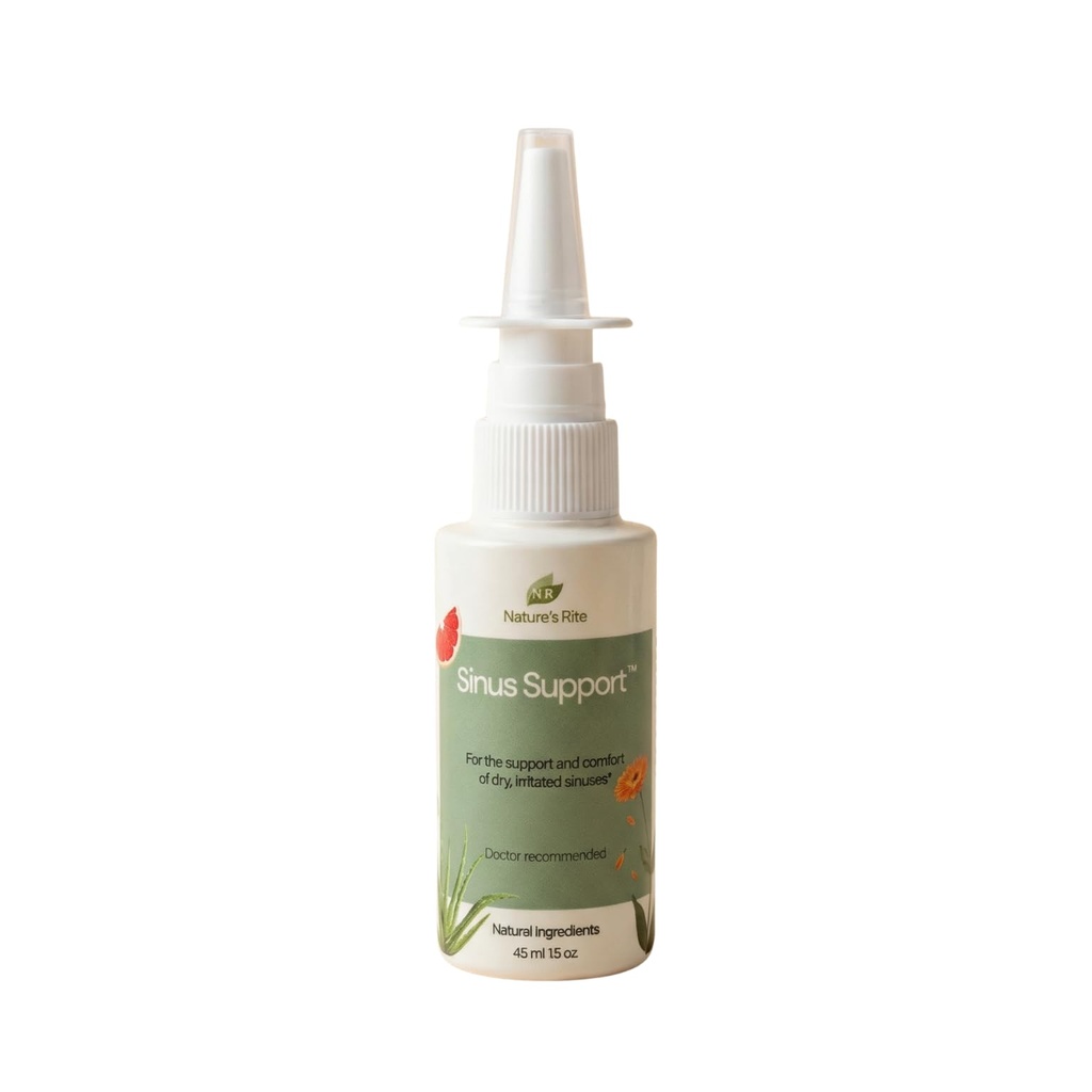 Natures Rite Sinus Support™, 1.5 oz. (45 mL) – Portable, All-Natural Sinus Spray – All-Season Relief for Allergy & Pollution Irritation – Moisturizes & Soothes Sinus Tissue – Made in USA