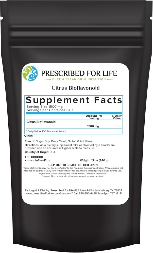Life Citrus Bioflavonoids Toz için, Saf Tozlu Flavono Kompleksi, Circulation, & Ear Health Support (Citrus Limonium, Paradisi, Sinensis) (12oz / 340g)
