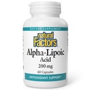 Doğal Faktörler Alfa-lipoik Asit 200 mg Capsules, 60-Kırık