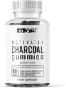Charcoal Gummies | Aktif Charcoal | Doğal Detoxification | Alleviates Gas & Bloat | Vegan | 60 Kont