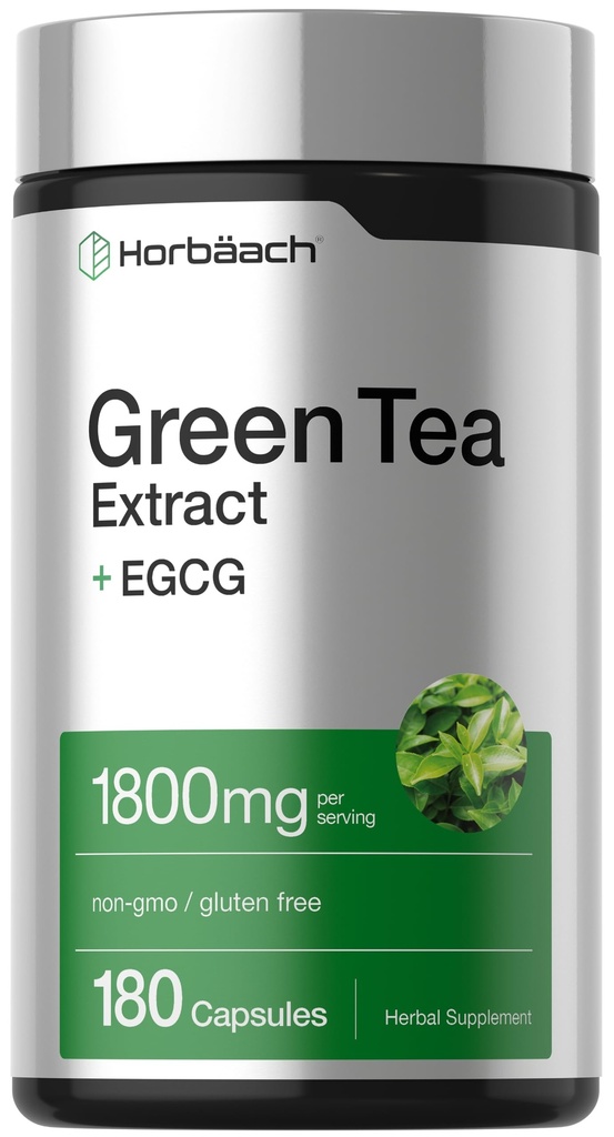 Horbäach EGCG Green Tea Extract Pills | 180 Capsules | Max Potency | Non-GMO & Gluten Free Supplement Supplement Supplement
