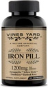 Demir Supplements | Natural Herbal Iron Pills | Organik Sarsaparilla, Dandelion, Burdock Root & Yellowdock Capsules 1200 mg | 100 Pack