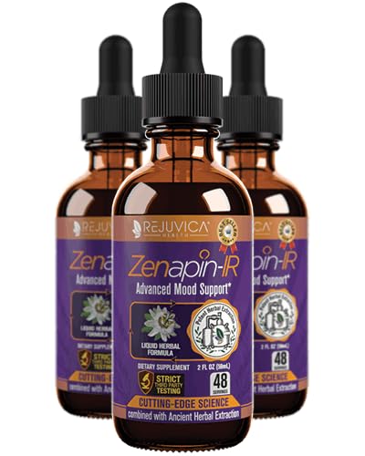 Rejuvica Health Zenapin IR - Gelişmiş Mood Support Supplement - Kava Kava Kava, Ashwagandha, Passionflower, Chamomile, B-Vitamins & More