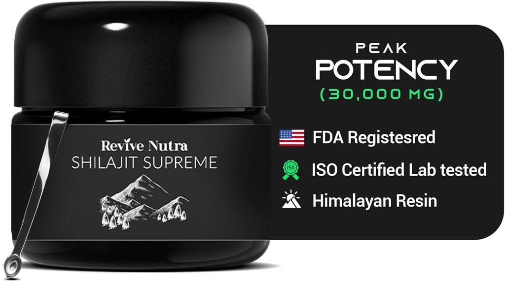 Erkekler ve Kadınlar için Shilajit - Yüksek Potency Himalaya Shilajitwear, 90 Days Sundried in a vaccum, 85+ Trace Minerals & Fulvic Acid, Lab Tested - Enerji Boost | Immune Support, 30g