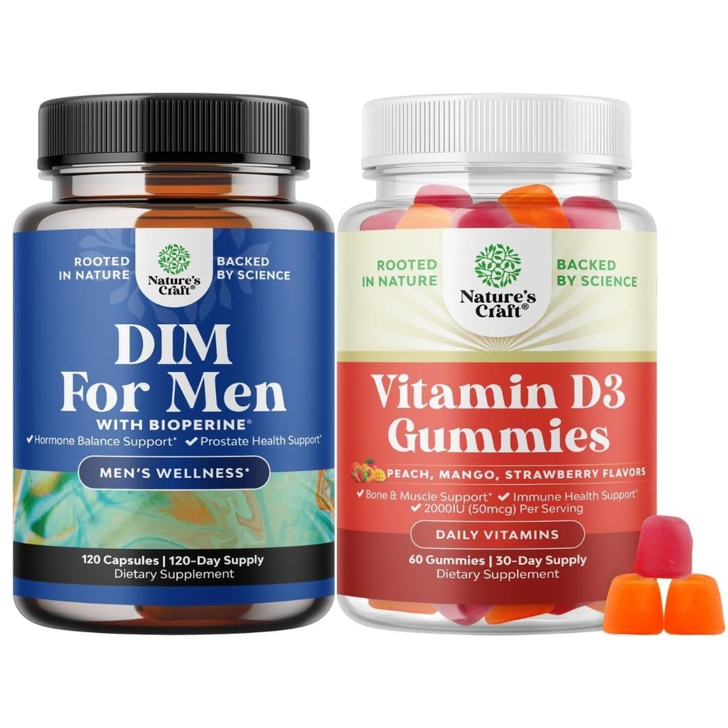Kemik Kas ve Immune Desteği için Günlük Sağlık Için D3 Gummies için İleri Diindolylmethane DIM Supplement for Men and Vitamin D3 Gummies for Daily Wellness for Bone Muscle & Immune Support