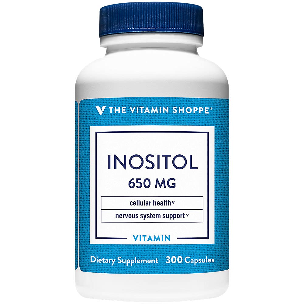Shoppe Inositol 650MG, Sağlıklı Canlı ve Hücresel Fonksiyonlar (300 Capsules)