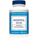 Shoppe Inositol 650MG, Sağlıklı Canlı ve Hücresel Fonksiyonlar (300 Capsules)