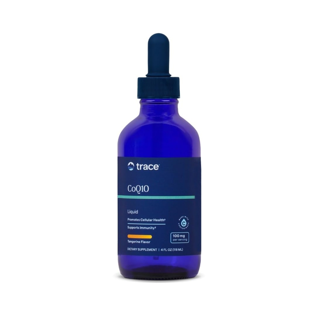 Trace Minerals Liquid CoQ10 100 mg - Hücre Sağlığı ve Immune Sistem Fonksiyonlu - Coenzyme Q10 & Ionic Trace Minerals - 4 fl oz (24 hizmet)