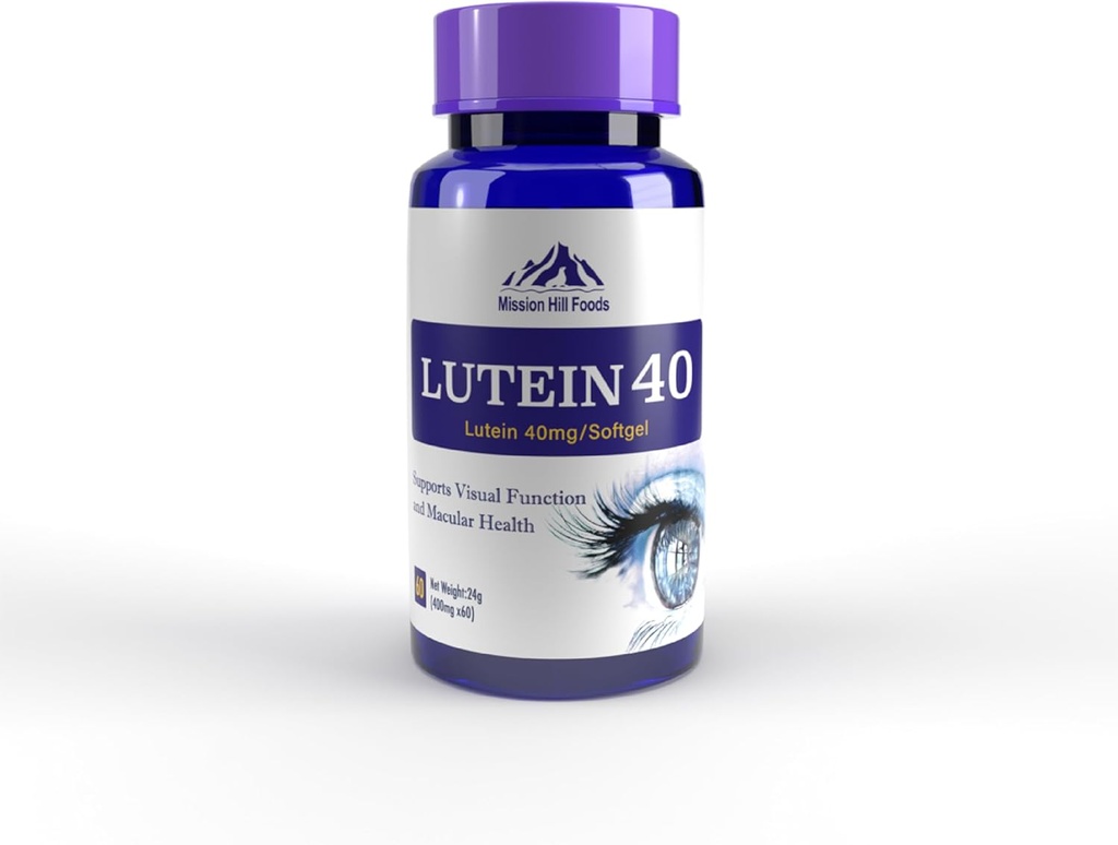Premium Lutein & Zeaxanthin Eye Health Supplement (1 Şişe-2mo Supply) | 40 mg | 60 Softgels | Gözler için Vitamin Pilleri | Non-GMO & Gluten Ücretsiz