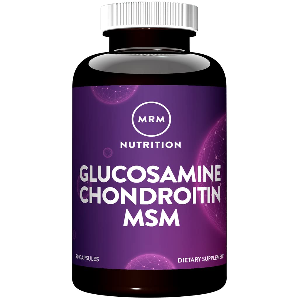 MRM Nutrition Glucosamine Chondroitin MSM - Joint Support Supplement with Glucosamine Sulfate, Chondroitin Sulfate & MSM for Cartilage & Mobility Health, for Women & Men, Gluten Free - 30 Servings