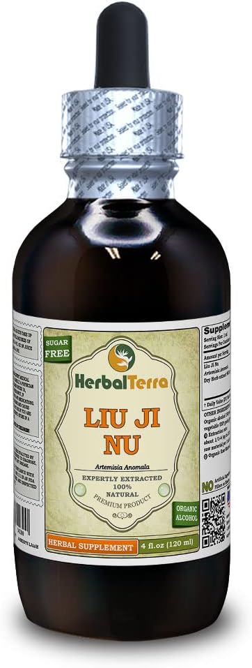 Liu Ji Nu, Artemesia (Artemisia Anomala) Tincture, kıl Herb Sıvı Tür (Brand Name: HerbalTerra, Proudly Made in USA) 4 fl.oz (120 ml)