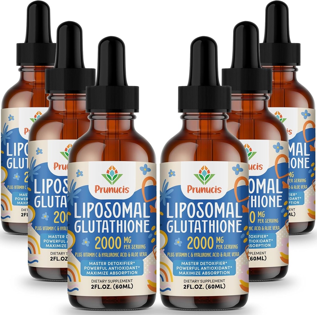 2000MG Liposomal Glutathione Liquid, %98 Aborpsiyon, Active Form L-Glutathione Supplement, Vegan Dostu, Immune System, Aging Defense, Detox, 12 FL.OZ