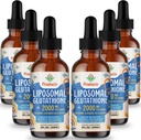 2000MG Liposomal Glutathione Liquid, %98 Aborpsiyon, Active Form L-Glutathione Supplement, Vegan Dostu, Immune System, Aging Defense, Detox, 12 FL.OZ