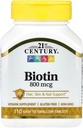 21st Century Biotin Tablets, 800 mcg, 110 Count (Pack of 3)