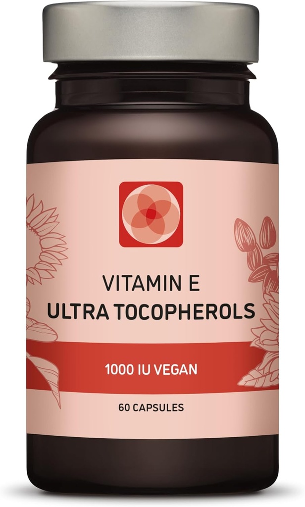 E 1000 I Ultra Tocopherol 450 mg Vitamin E Vegan - Tüm 4 Tocopherols - Alpha Tocopherol + Beta Tocopherol + Gamma Tocopherol + Delta Tocopherol – Benzersiz d Alpha (180)
