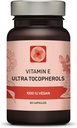 E 1000 I Ultra Tocopherol 450 mg Vitamin E Vegan - Tüm 4 Tocopherols - Alpha Tocopherol + Beta Tocopherol + Gamma Tocopherol + Delta Tocopherol – Benzersiz d Alpha (180)