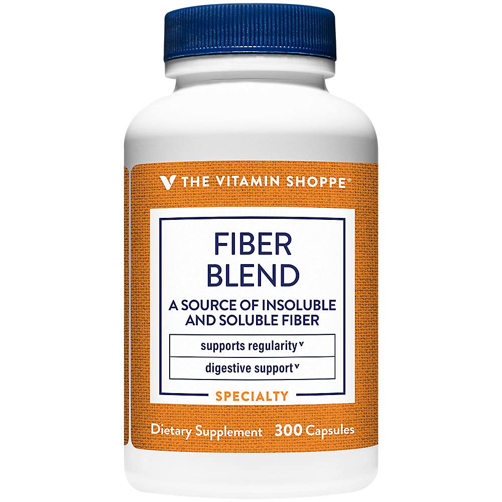 The Shoppe Fiber Mix, A Natural Source of In unknown and uli Fiber, Supports Digestive Health & Regularity (300 Capsules)