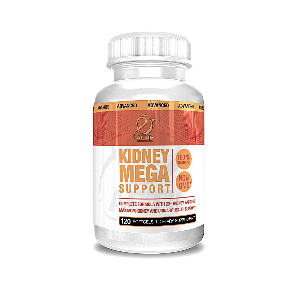 Actif Kidney Mega 10+ Gelişmiş Faktörlerle Destek, Sağlıklı Çocuk Fonksiyonlarını Geliştirir, Kidney Cleanse, Non-GMO, Fast Acting, Made in USA, 120 Count Count Count Count Count
