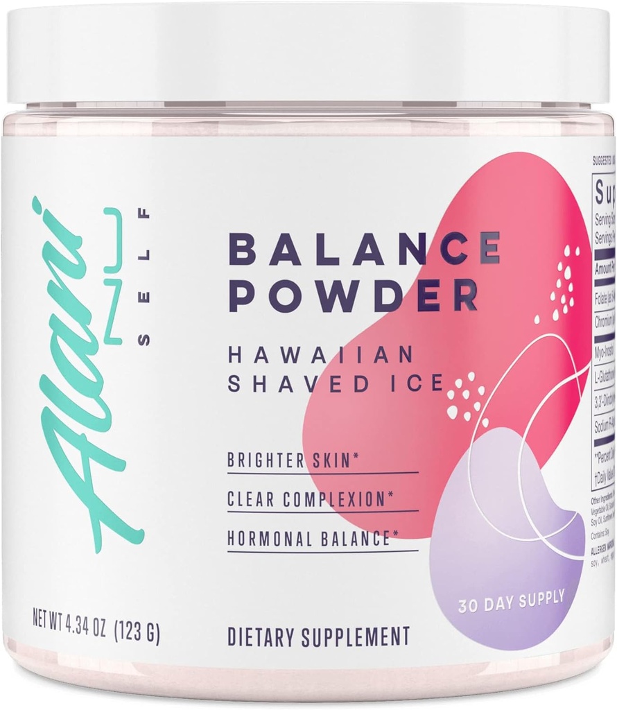 Alani Nu Balance Toz Hawaiian Shaved ICE | Kadınlar için Tamam | Hormonal Destek | Kilo Yönetimi ve Clear Complexion | Gluten Free | Vegan | Sugar Free | 30 Hizmet