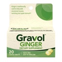 Gravol Ginger Tabletleri Upset Stomach ve Nausea, 20ct