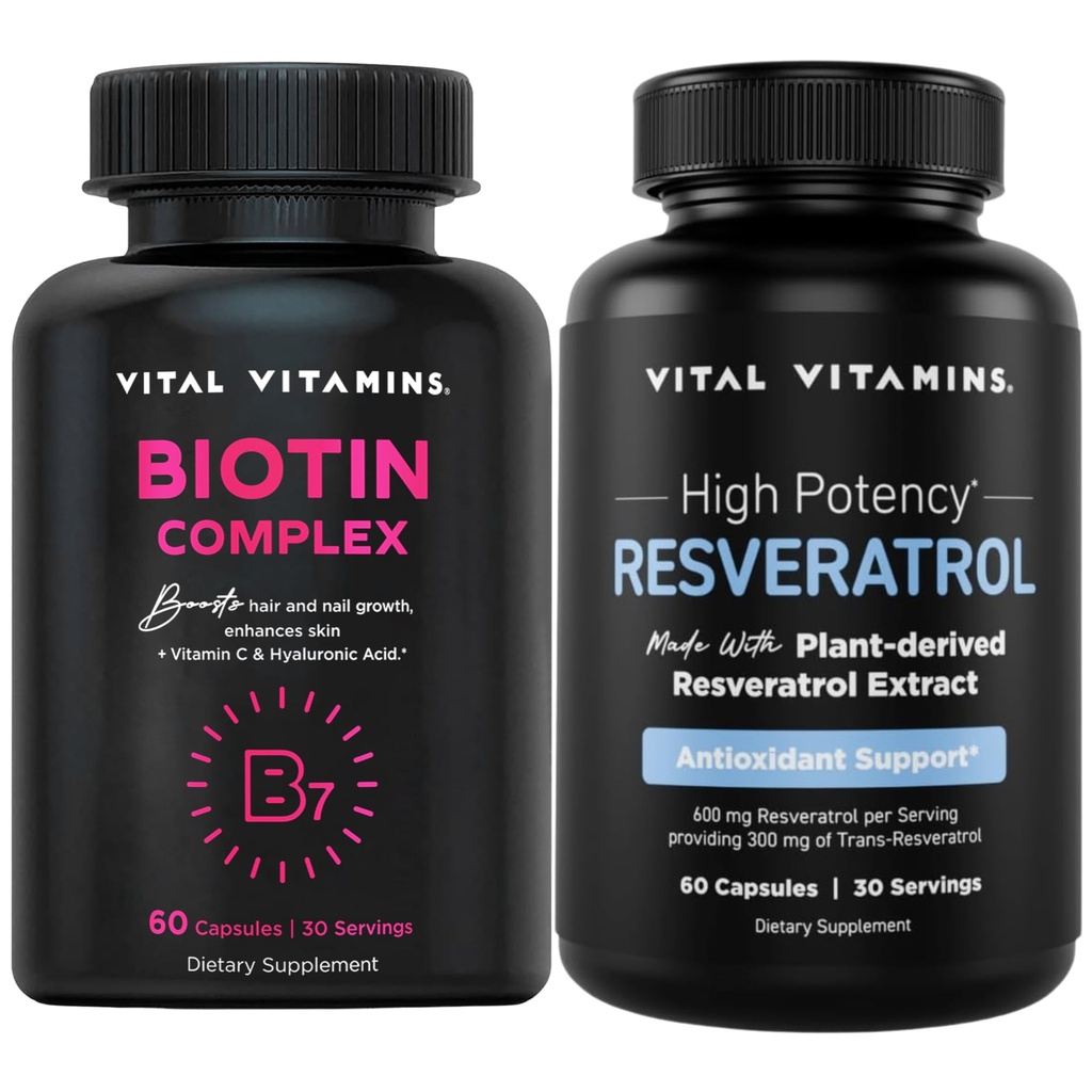 Vitals Vitamin Biotin Kompleksi Kapsüller + Resveratrol Capsules