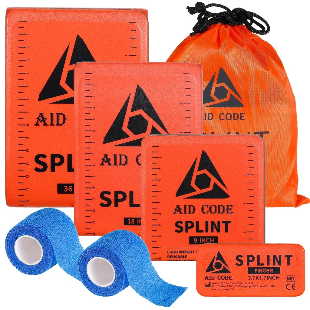 First Aid Splint 36" X 4.3",Emergency Splint Kit for Arm Leg Broken Bones Fracture, Ideal for Sports, Home, First Aid Refill and Pets (4 paket)