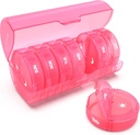 Haftalık Pill Organizer 7 Day 2 Times a Day, Sukuos Büyük Seyahat Pill Box for Pills /Vitamin/Fish Oil /Supplements, Daily Medicine Organizer Box, BPA Free Pill Case, Easy to Clean