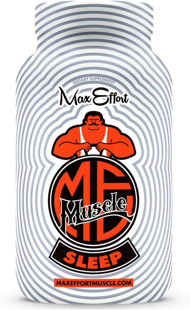Max Effort Sleep, 95 MG Magnezyum Citrate ile Yetişkinler için Sleep Support Supplement, 200 MG L Theanine ve 3 MG Melatonin, No Groggy Side Etkileri ile Kalite Uyku Formula, 60 Capsules, 30 Hizmet