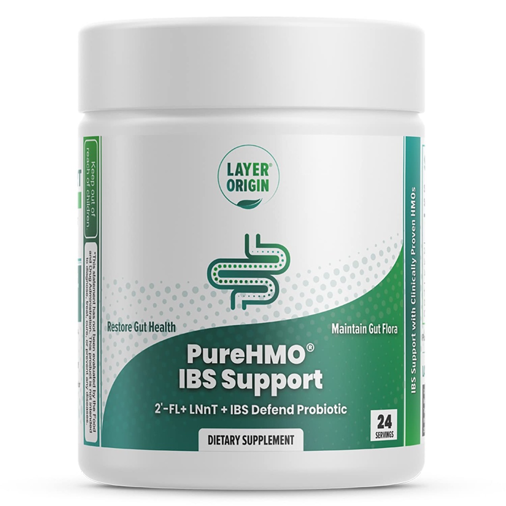 Katman Origin PureHMO IBS Desteği - Klinik olarak IBS için Super Prebiyotik + Probiyotik - Gut bariyerlerini güçlendirin ve Gut Functions'inizi geri yükleyin