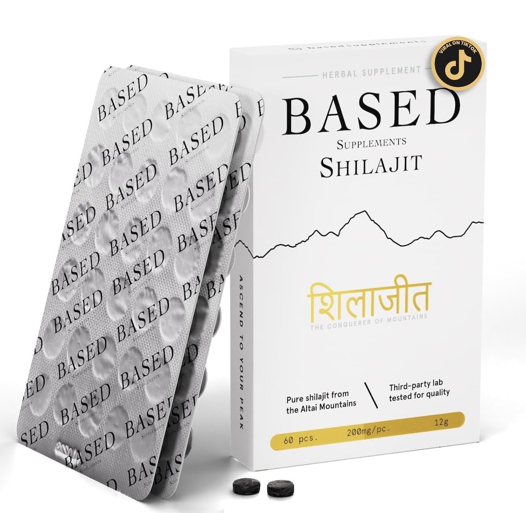 Shilajit | Pure Shilajit Tabletleri Max Potency, Energy & Immune Support for Men and Women | Rich in Fulvic Acid and 85+ Trace Minerals, 60 Tablet