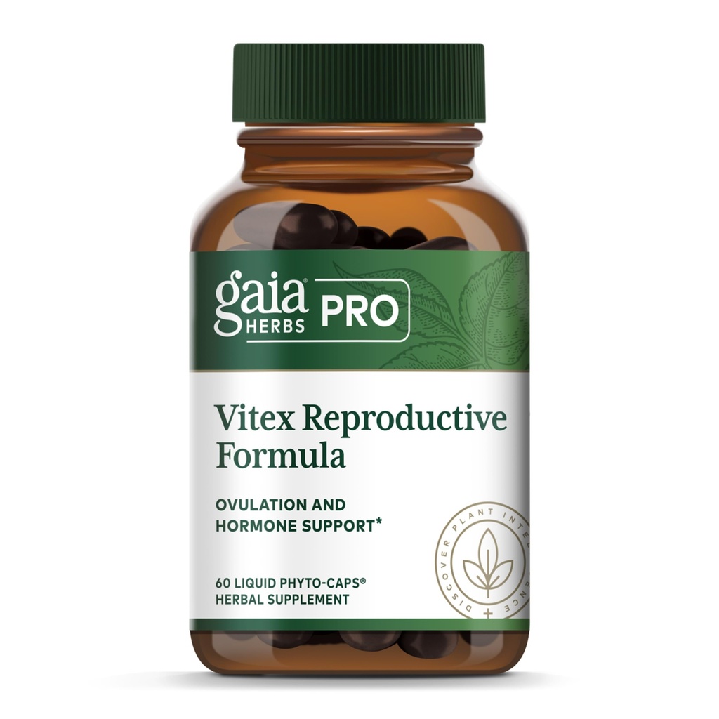 Gaia Herbs Pro Vitex Reproductive Formula - Aids Health Ovulation & Reproductive Function* - Tamam with Chaste Tree Berry, Dandelion Root & Ginger Root - 60 Liquid Phyto-Caps (30 hizmet)