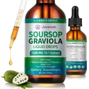 Soursop Graviola Liquid Drops Supplement with Sea Moss Extract, Soursop Bitters Liquid for Cell Support & Rejenerasyon, Immunity, Liver, Antioksi, Graviola Leaves Extract 2 Moon Supply 60ML
