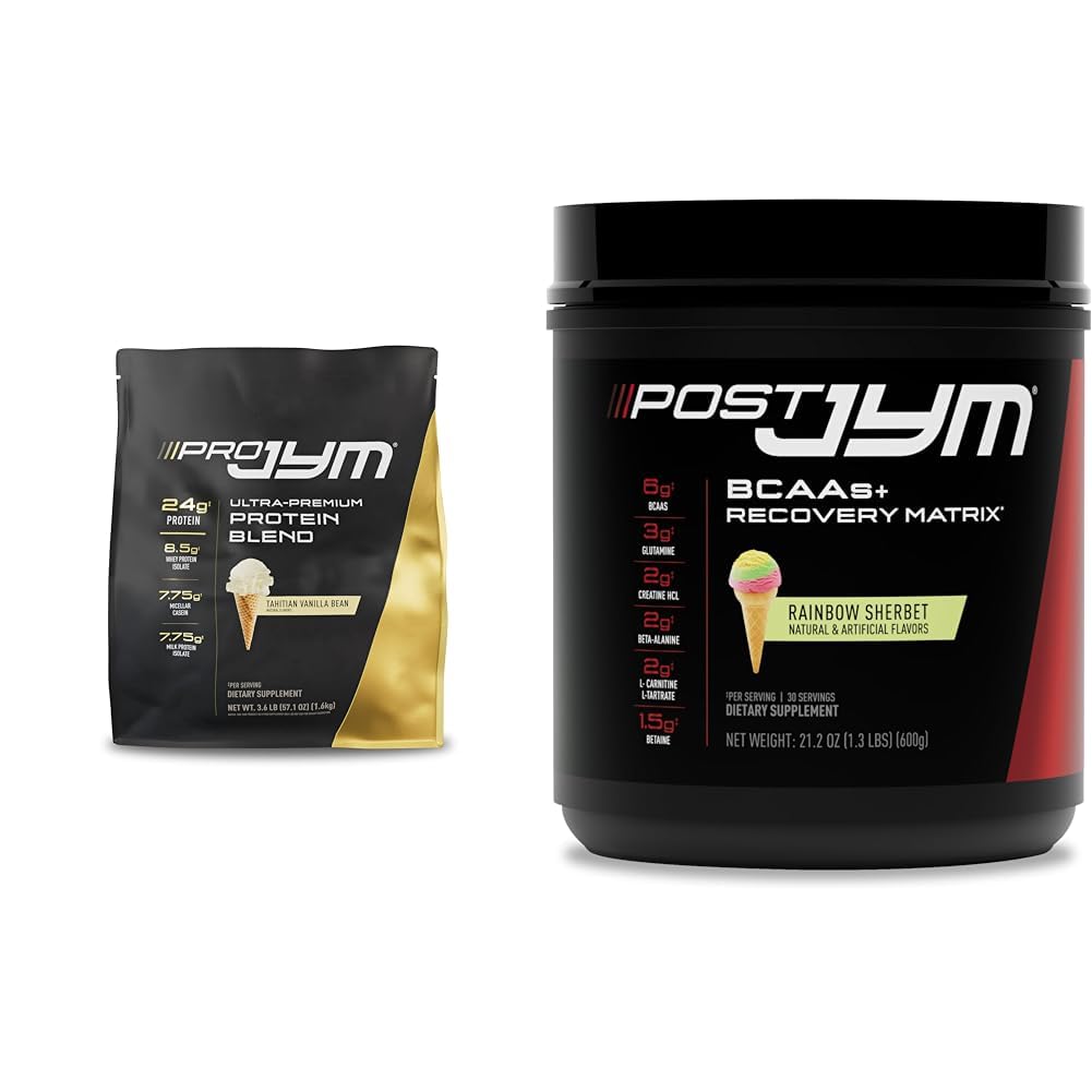 JYM Supplement Science PRO JYM 45 Hizmet - Tahitian Vanilla Bean & - BCAA'nın, Glutamine, Kretine HCL, Beta-Alanine ve More Rainbow Sherbert Flavor, 30 Hizmet, 21.2 oz.