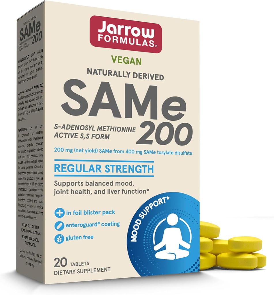 Jarrow Formulas Aynı 200 mg, Ortak Sağlık Destekleri, Canlı Fonksiyonlar, Beyin Metabolism, 20 Tabletler, 20 Gün Supply