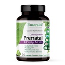 Emerald Laboratuvarlar Prenatal 1-Daily Multi - Prenatal Multivitamin with Metilated Folate, Iron, Whole-Food Mix & More - Soy-Free, Gluten-Free - 30 Sebze Capsules