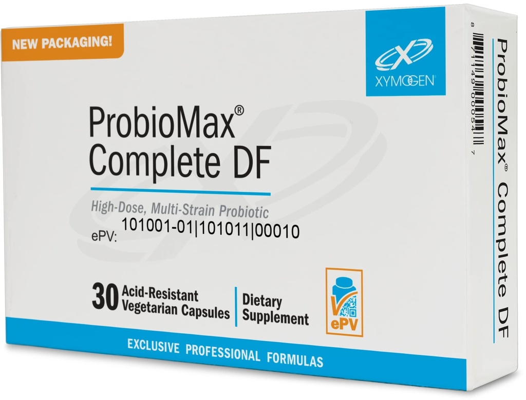 XYMOGEN ProbioMax 45B - 45 Milyar CFU Probiyotik Tamam - Yüksek Dose, Süt Pbiyotikleri Lactobacillus asitofili ile - Eski ProbioMax Tamam DF (30 Capsules)