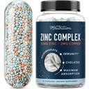 İmmune Desteği için bakır ile çinko Supplement Microbeadlets | Yüksek derecede Absorbable Çinko Bisglycinate & Orotate with 2 mg Chelated Copper + Vitamin B6 | Vegan, Gluten-Free | 60 Capsules (2 Ay Supply)