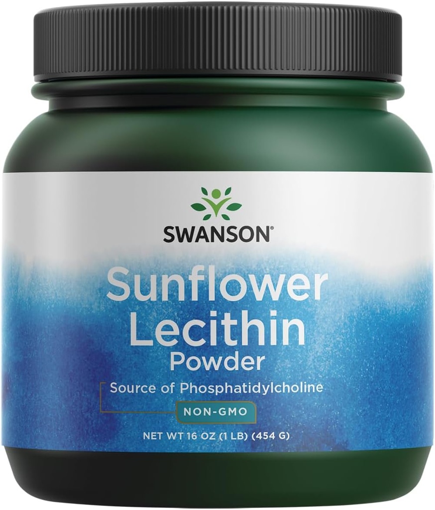 Swanson Sunflower Lecithin Brain Health Nervous System Support Non-GMO Soy-Free Vegetarian 16 oz (1lb) 454 Gram Toz Toz Toz Toz Toz